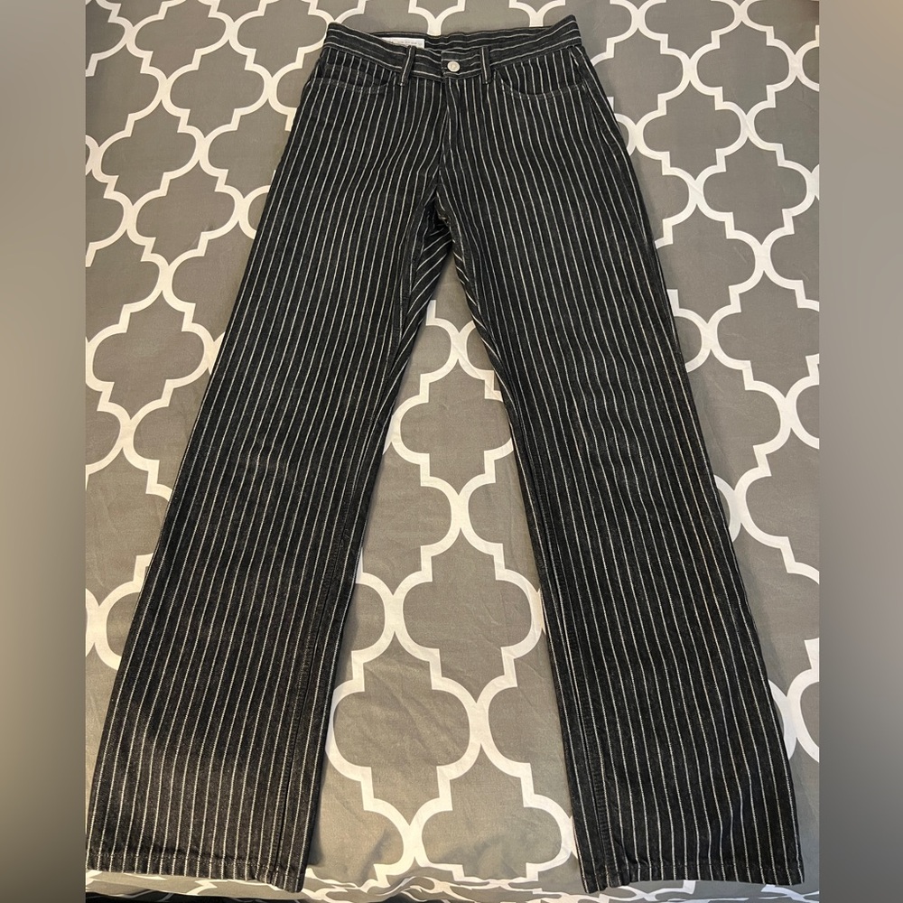 Zara Monochrome Striped Trousers